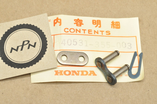 NOS Honda ATC110 CR125 MR175 MT125 SL100 SL125 TL125 XL100 XL125 Drive Chain Master Link 40531-355-003