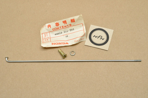 NOS Honda CR125 M MR175 TL125 TL250 Front Wheel Spoke A & Nipple 44606-360-305