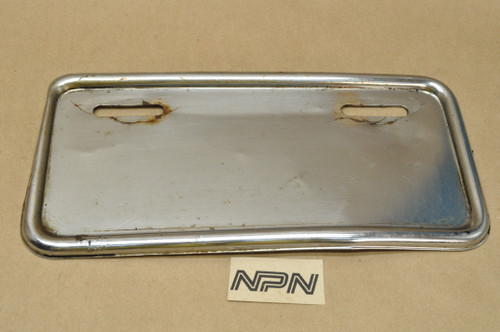 Vintage Motorcycle License Plate Frame Holder Mount Bracket Chrome 9" x 3 3/4"