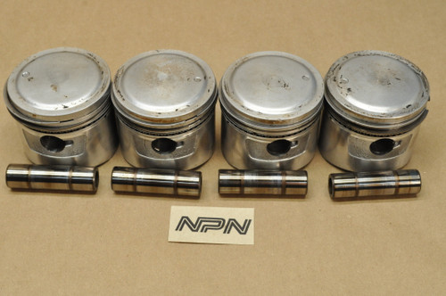 Vtg OEM Honda 1976 CB750 F 1977-78 CB750K Piston Std Bore 61mm w/ Rings Qty4 13101-392-020