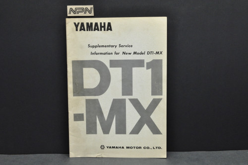 Vintage 1971 Yamaha 250 DT1 MX Shop Service SUPPLEMENT Manual Wiring Diagram