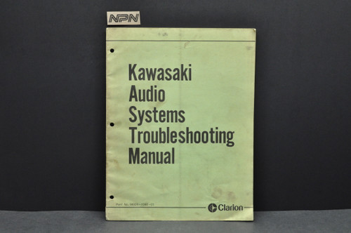 Vtg Kawasaki Voyager Audio Systems Troubleshooting Manual Clarion AM FM Radio