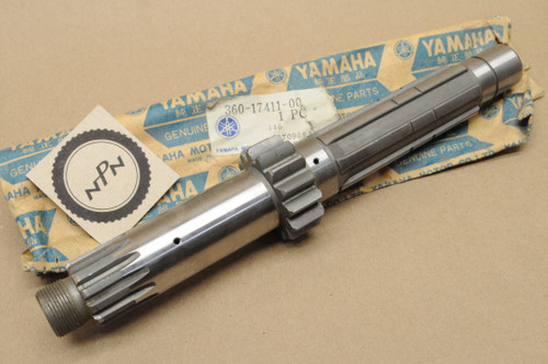 NOS Yamaha 1973-75 RD250 RD350 Main Axle Shaft 360-17411-00