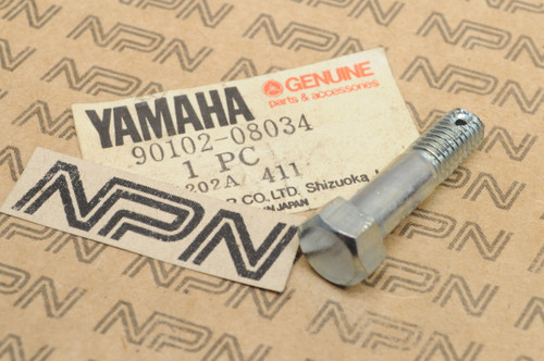 NOS Yamaha YZ125 YZ250 YZ400 YZ490 Rear Wheel Tension Bar Bolt 90102-08034