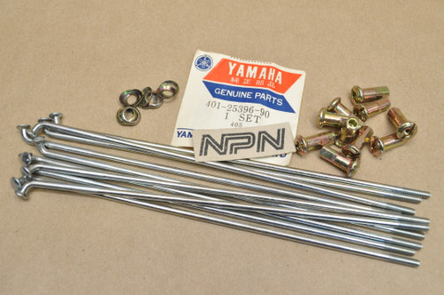 NOS Yamaha MX125 MX175 YZ125 Rear Wheel Inner Spoke & Nipple Set 401-25396-90