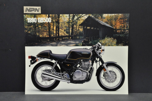 Vintage NOS 1990 Honda GB500 Tourist Trophy Dealer Sales Brochure