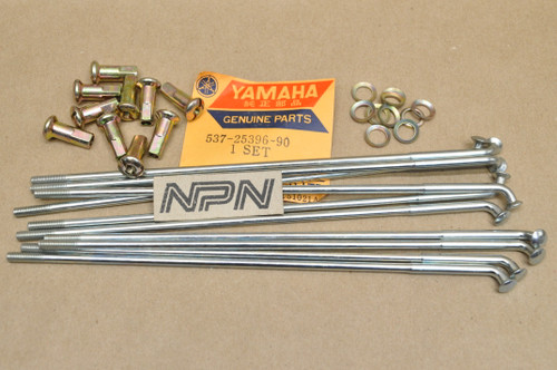 NOS Yamaha IT175 MX125 YZ100 YZ125 Inner Spoke & Nipple Set 537-25396-90