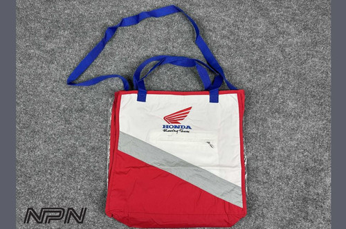 Vintage NOS Honda Racing Team Tote Bag Motorcycle Wing Logo Nylon Red White USA