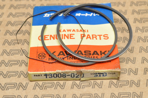 NOS Kawasaki 1969-75 H1 1976 KH500 Standard Size Piston Ring Set 13008-020