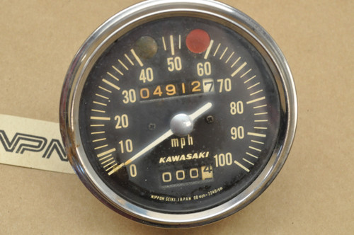 Vintage OEM Kawasaki 1968-70 F4 Sidewinder Speedometer AS IS 25005-036