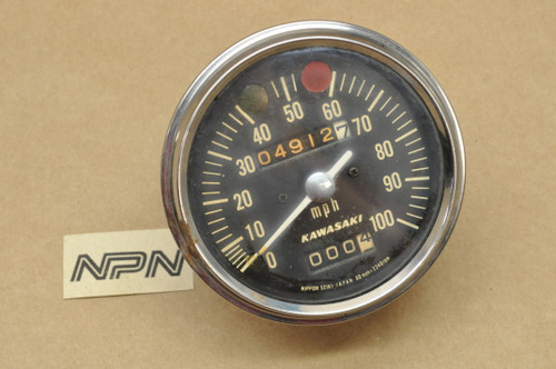 Vintage OEM Kawasaki 1968-70 F4 Sidewinder Speedometer AS IS 25005-036