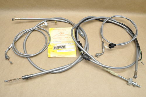 NOS Kawasaki H1 Mach III Beck Arnley Hi Bar Brake Clutch Throttle Cable Set 70-0111