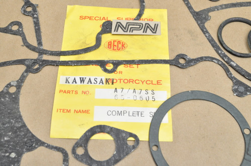 NOS Kawasaki A7 A7SS Avenger Beck Arnley Complete Engine Gasket Kit 65-0605