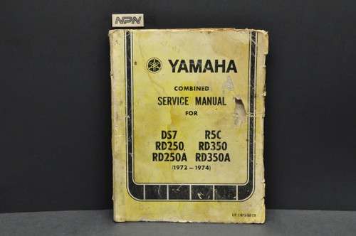 Vintage 1972-74 Yamaha DS7 RD250 A R5C RD350 A Motorcycle Service Manual