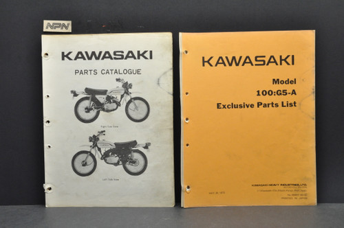 VTG 1972 Kawasaki G5 100 A Motorcycle Parts Manual Catalog Book Guide OEM