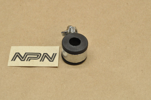 Vtg OEM Yamaha 1976-77 RD400 Front Brake Hose Bracket Holder Clamp & Damper 1A0-25876-00