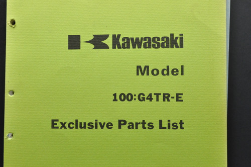 VTG 1974 Kawasaki G4TR E 100 Motorcycle Parts Manual Catalog Book Guide OEM
