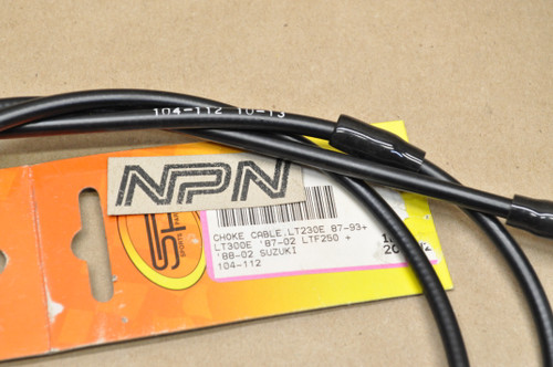 NOS Suzuki LT230 LT300 LTF250 SPI Starter Choke Cable 104-112 / 58410-35B00