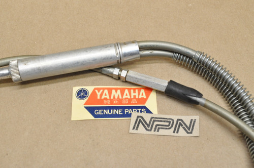 NOS Yamaha 1972 RT2 MX Throttle Cable w/ Rubber Boot 322-26301-00