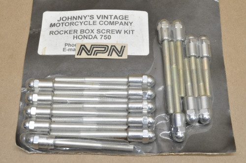 NOS Honda CB750 Johnny's Cylinder Head Rocker Box Decoration Round Cap Screw Kit