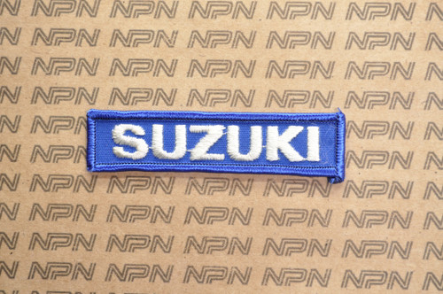 VTG NOS Suzuki OEM Motorcycle Patch Blue Embroidered Dealer Official Emblem