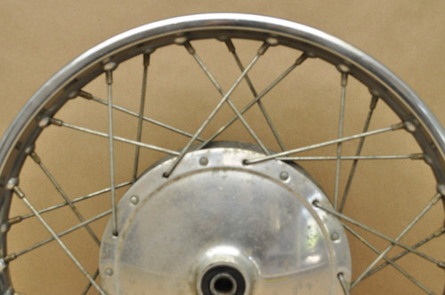Vtg OEM Yamaha R3 YDS2 YM1 Front Wheel Rim Hub Spoke Gear Assembly 152-25111-00