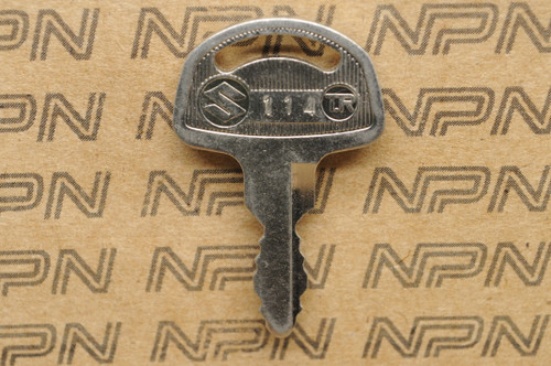 NOS Suzuki Motorcycle Ignition Lock Double Groove Key # 114