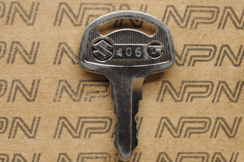 NOS Suzuki Motorcycle Ignition Lock Double Groove Key # 406