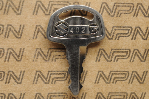 NOS Suzuki Motorcycle Ignition Lock Double Groove Key # 402