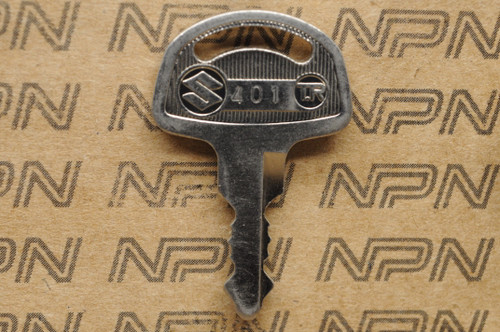 NOS Suzuki Motorcycle Ignition Lock Double Groove Key # 401
