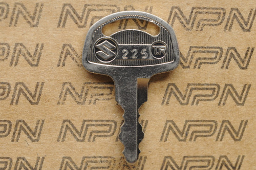 NOS Suzuki Motorcycle Ignition Lock Double Groove Key # 225