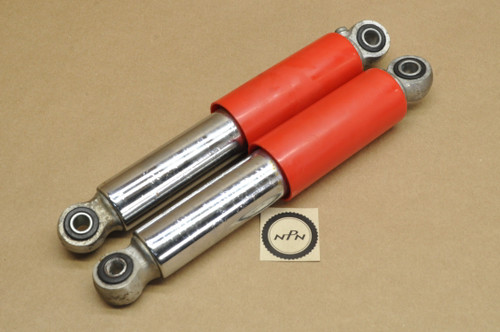 Vtg OEM Honda C100 CA100 C102 CA102 Scarlet Red Rear Shock Absorber Set 52400-001-020 C
