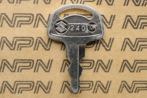 NOS Suzuki Motorcycle Ignition Lock Double Groove Key # 240