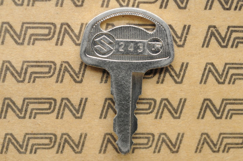 NOS Suzuki Motorcycle Ignition Lock Double Groove Key # 243