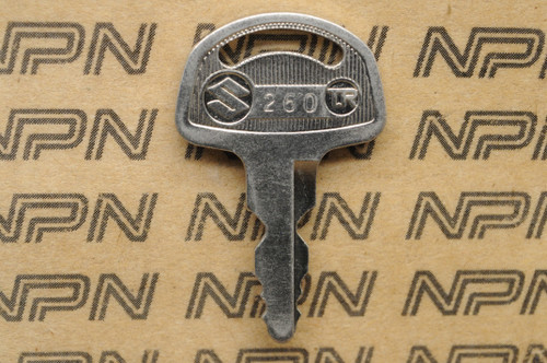 NOS Suzuki Motorcycle Ignition Lock Double Groove Key # 260
