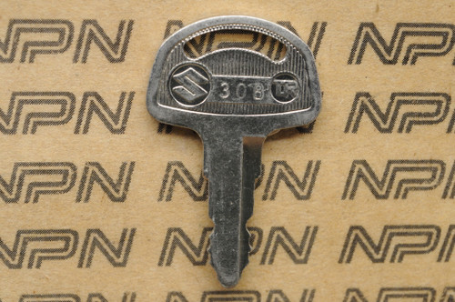 NOS Suzuki Motorcycle Ignition Lock Double Groove Key # 308