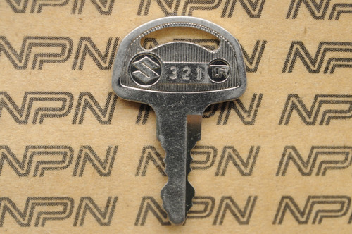 NOS Suzuki Motorcycle Ignition Lock Double Groove Key # 321