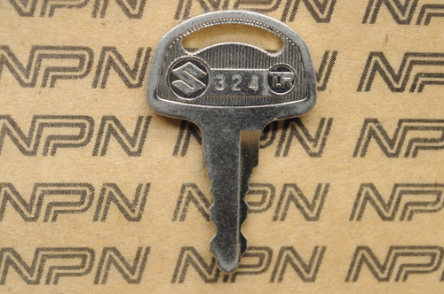NOS Suzuki Motorcycle Ignition Lock Double Groove Key # 324