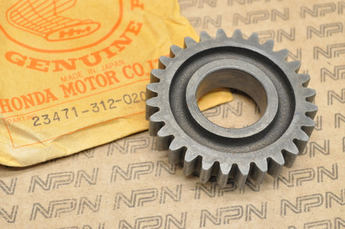 NOS Honda SL350 K1-K2 Main Shaft Fourth 4th Gear 28T 23471-312-020