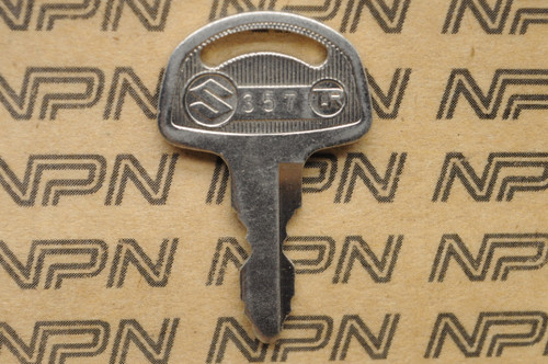 NOS Suzuki Motorcycle Ignition Lock Double Groove Key # 357