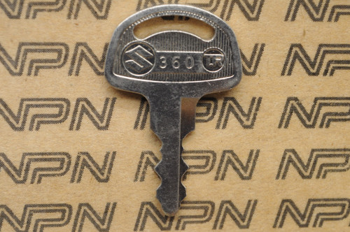 NOS Suzuki Motorcycle Ignition Lock Double Groove Key # 360