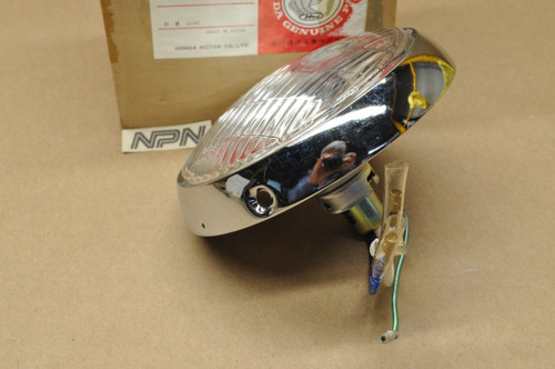 NOS Honda ATC70 K0-K1 ATC90 K0-1978 Head Light Unit 6V w/ Bezel 33100-061-810