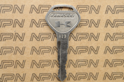 NOS Kawasaki Ignition Switch & Lock Key 27008-073-23 # A23