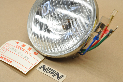 NOS Honda CB160 CL160 Stanley 12V Head Light Sealed Beam Unit 33120-216-670