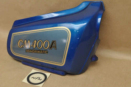 Vtg OEM Honda 1981 CM400 A Battery Right Side Cover Candy Blue 83600-448-630 ZB