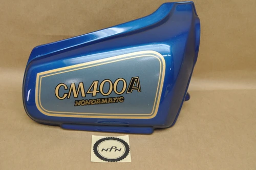 Vtg OEM Honda 1981 CM400 A Battery Right Side Cover Candy Blue 83600-448-630 ZB