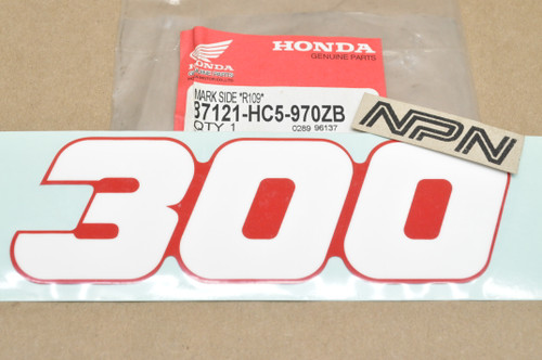 NOS Honda 1991-93 TRX300 FW Fourtrax Side Emblem Decal Sticker 87121-HC5-970 ZB