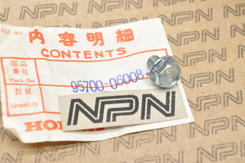 NOS Honda GL1500 Gold Wing TRX200 TRX250 TRX400 Flange Bolt 95700-06008