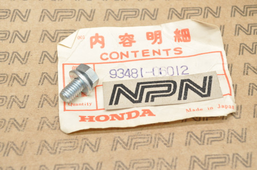 NOS Honda C70 CR125 M NC50 XL100 XL80 S Hex Bolt w/ Washer 93481-06012