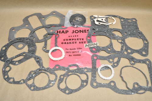 NOS Honda CA72 CB72 CL72 Complete Top & Bottom End Gasket Kit 06110-268-020